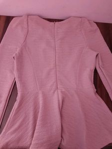 Elegant beige Peplum top 🤍
