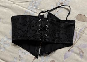 Newme vintage Gothic Black Brocade Corset Belt