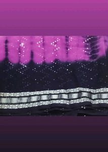 Stunning Purple &amp; Black Saree with fall