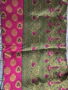 Stunning Pink Banarasi Silk Saree