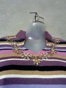 Striped Embellished Top