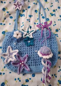 Crochet Bag with Sea Creatures