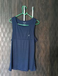 Blue Sleeveless Tank Top