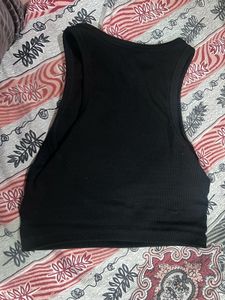 H&amp;M Black Ribbed Top