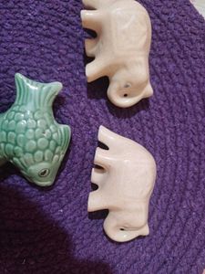 very old Cute Ceramic Animal Figurines Set