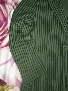 RARE VINTAGE LONGLINE STRIPPED BLAZER