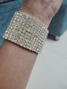 Sparkling Rhinestone Cuff Bracelet