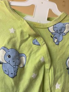 Baby Elephant Print Sleepsuit