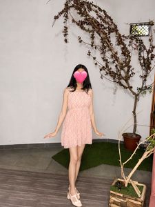Chic Pink Floral Tiered Mini Dress