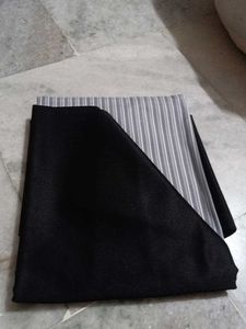 Black & Grey Striped Dress Material