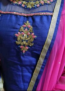 Designer Blue &amp; Pink Lehenga Choli