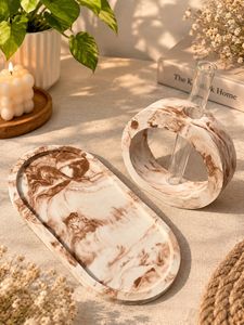 Marble Vase with trinket tray
