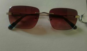 Brown Rimless Sunglasses
