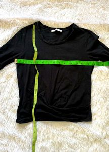 Zara Trafaluc Black Twisted Tshirt( Women's)