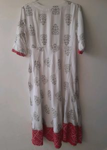 Women Printed and Embroidery Rayon Anarkali Kurta