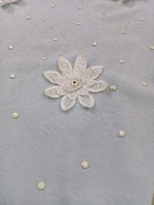 Blue Flower Applique Top