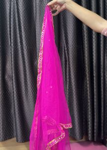 Vibrant Pink &amp; Yellow Designer Blouse