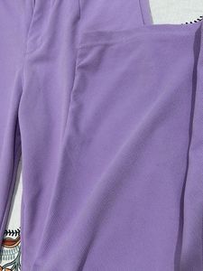 Purple Wide Leg Trousers