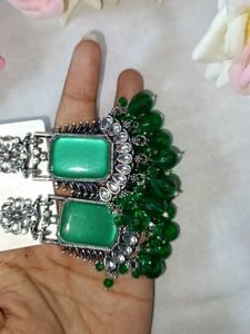 Stunning Green Dangle Earrings