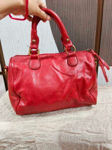 Chic Red Barrel Handbag
