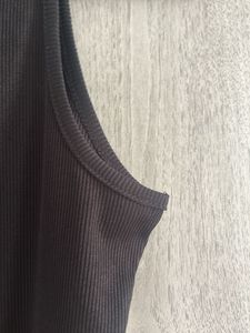 Sleek Black Ribbed Crop Top