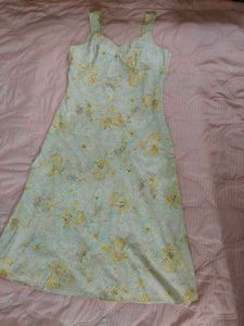 Pastel Floral Print Summer Dress