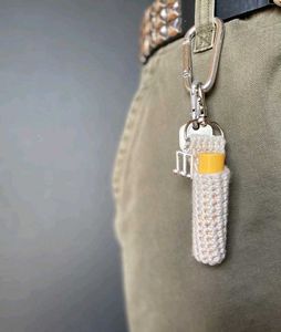 Crochet Lip Balm Holder Keychain
