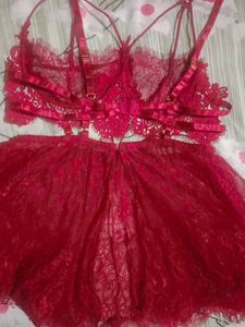 maroon Lace Lingerie
