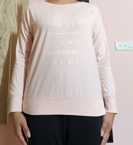 Decathlon Light Pink Full Sleeve Tshirt