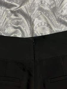 Chic Black Wide-Leg Trousers with Gold Buttons