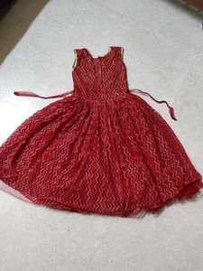 Red &amp; Gold Girls' Party Dress