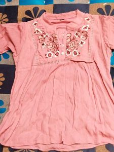 Embroidered Pink Kurta