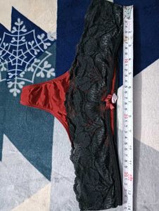 Red🖤 &amp; Black Lace Thong🖤