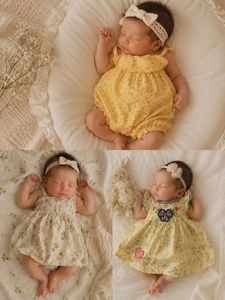 Cute Yellow Baby Dresses Set