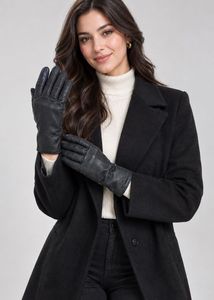H&M Classic Black Leather Gloves