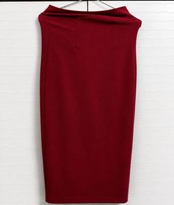 Chic Pencil Skirt - Deep Red Very Streachable