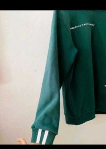 Green Graphic Sweatshirt &amp; Wide Leg Jeans