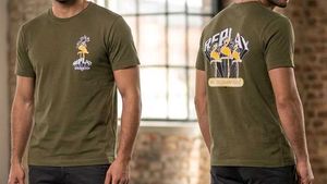 Olive Green Flamingo Graphic T-Shirt