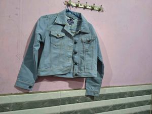 Light Blue Denim Jacket used just twice busy 30 m