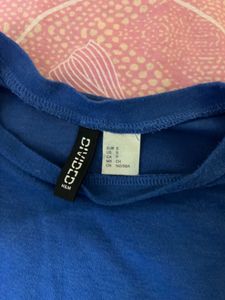 H&amp;M Fitted Blue Top