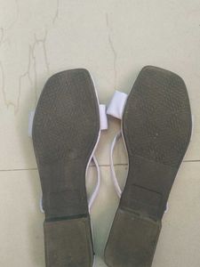 Chic White Bow Thong Sandals