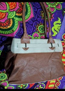 Sale🎊🎆🎄🎉Stylish Two-Tone leather  Handbag