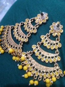 Yellow Chandelier Earrings