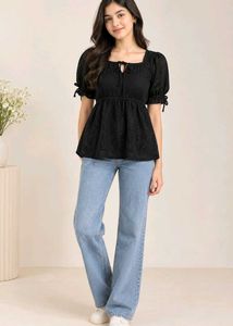 Elegant Black Lace Top