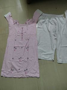 Pink Kurta with White plazo and dupptta