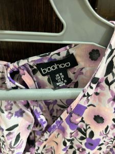 Boohoo Print Cut-out Mini Romper