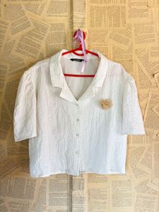 Chic Textured Puff Sleeve Top