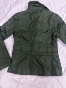 Women's Fur Collar Belted Jacket