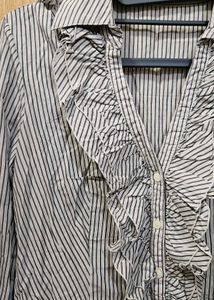 Striped Ruffle Blouse
