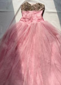 Sparkling Pink Tulle Ball Gown